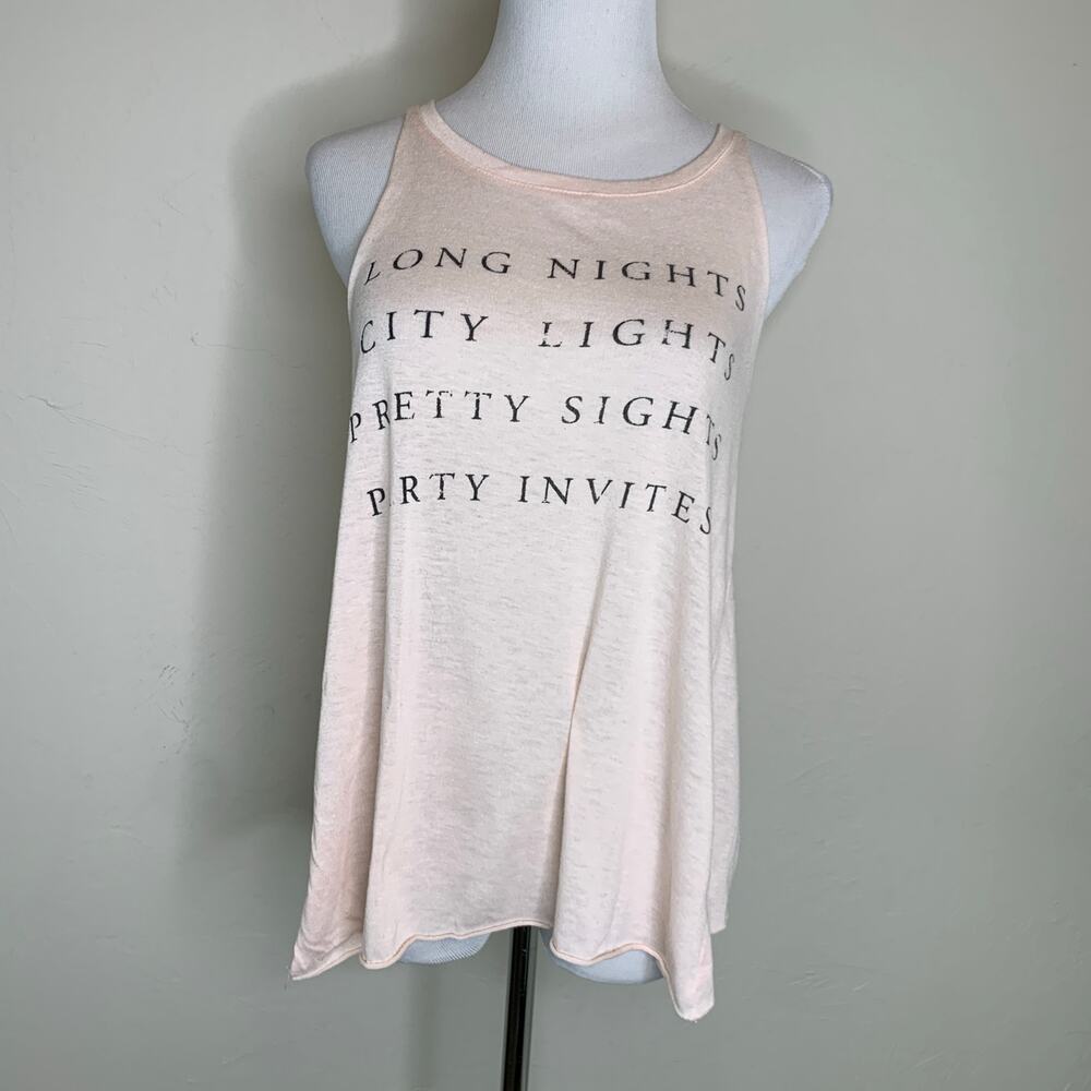 Flowy Graphic Tank Top Small Pink City Light Small